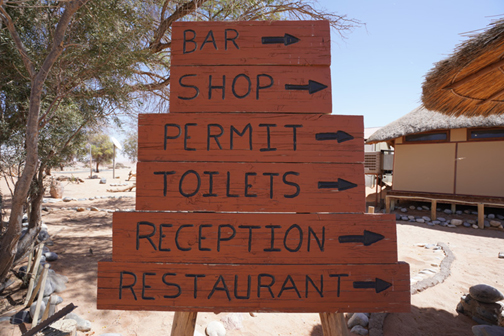 Facilities at Sesriem Camping Sossusvlei