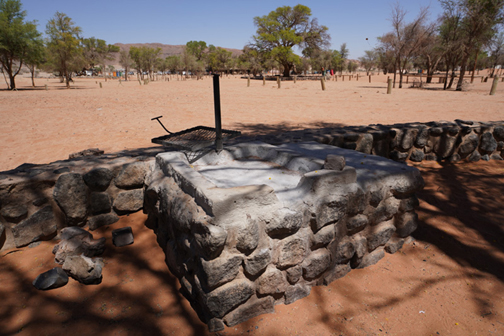 Barbeque facilities at campsites at Sesriem Camping Sossusvlei
