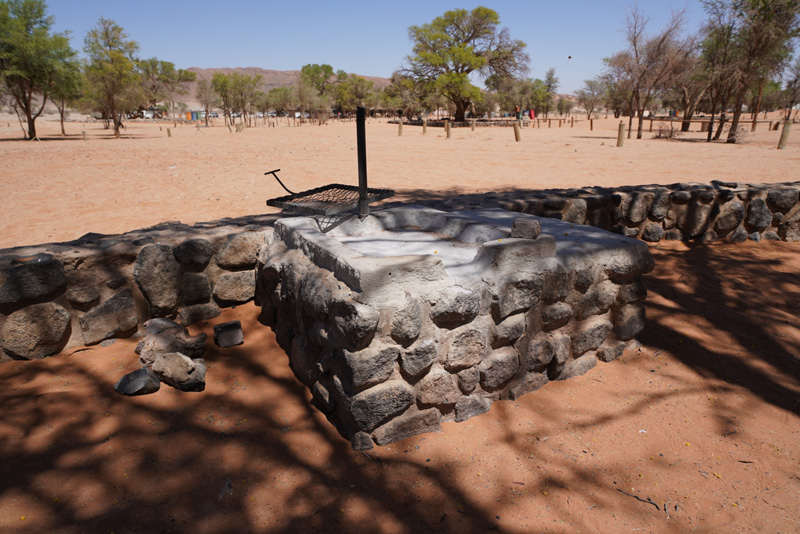 Open spaces between campsites at Sesriem Camping Sossusvlei